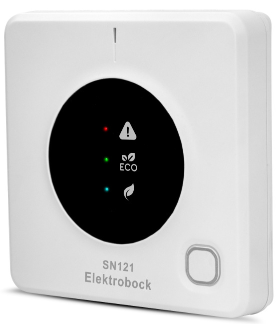 Čidlo Elektrobock kvality vzduchu SN121-AN biele Senzor kvality vzduchu Elektrobock SN121-AN s LED indikáciou stavu CO2 v bielom prevedení