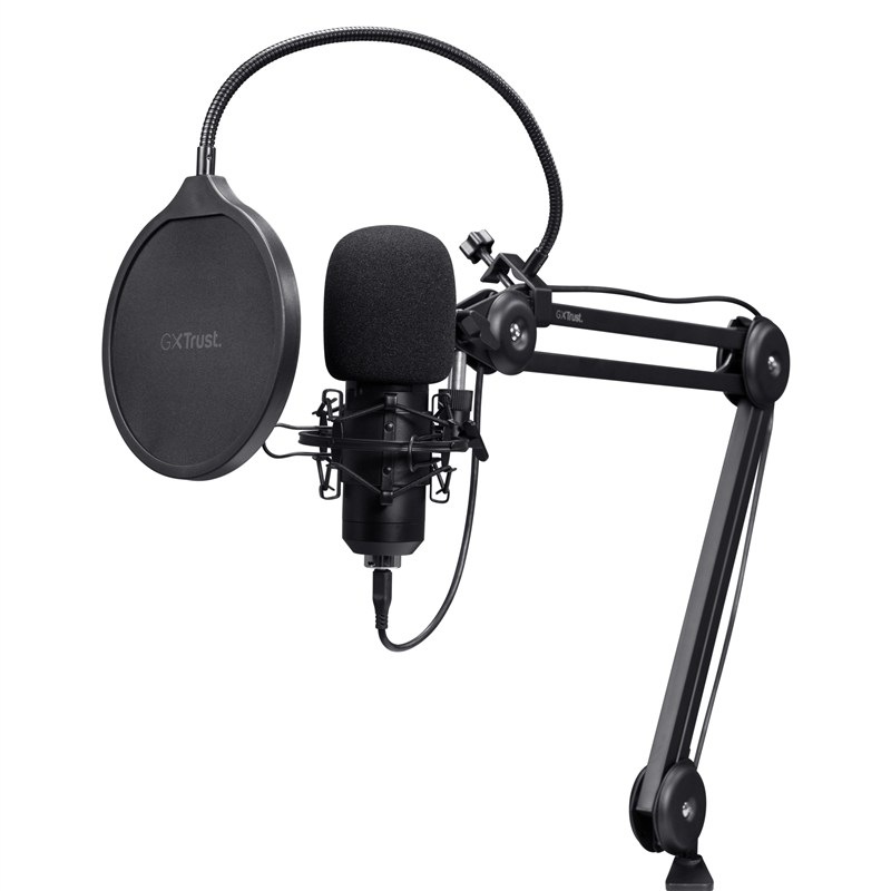 Mikrofón Trust GXT270 Emita II, USB-C - čierny
