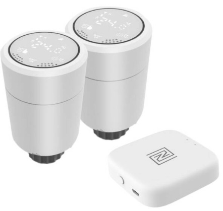 Bezdrôtová termohlavica IMMAX NEO SMART 2x hlavice Zigbee + SMART NEO BRIDGE PRO v2, TUYA Bezdrôtová termohlavica IMMAX NEO SMART 2x hlavice Zigbee + SMART NEO BRIDGE PRO v2, TUYA