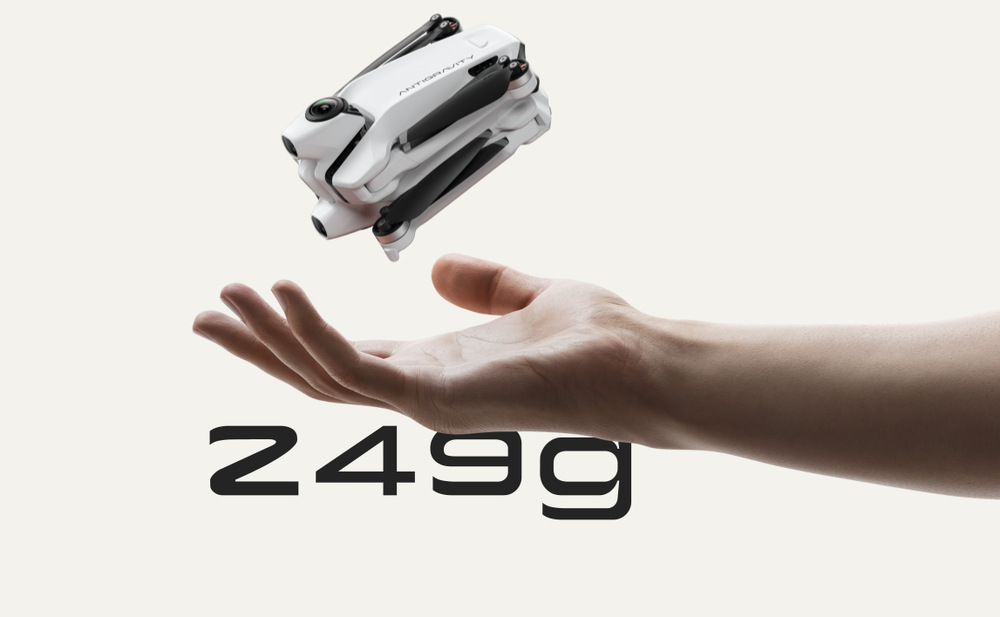 Dron Insta360 Antigravity A1 Infinity Bundle sivý Insta360 Antigravity A1 váži len 249 g