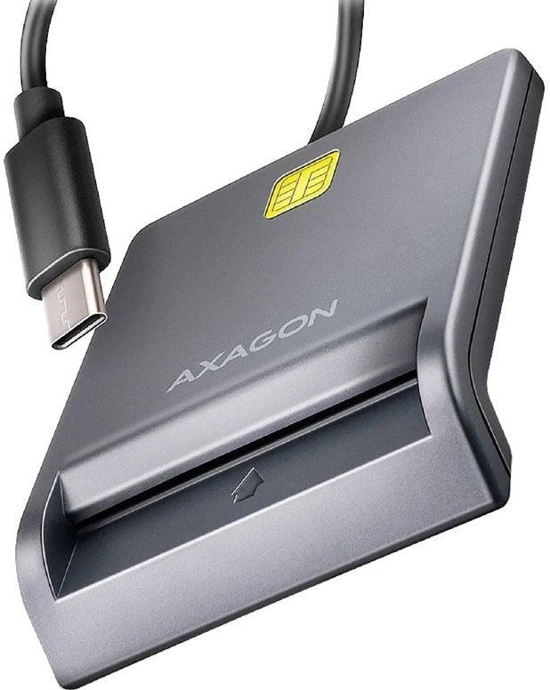 Kompaktná stolná čítačka čipových kariet Axagon CRE-SM3TC FlatReader