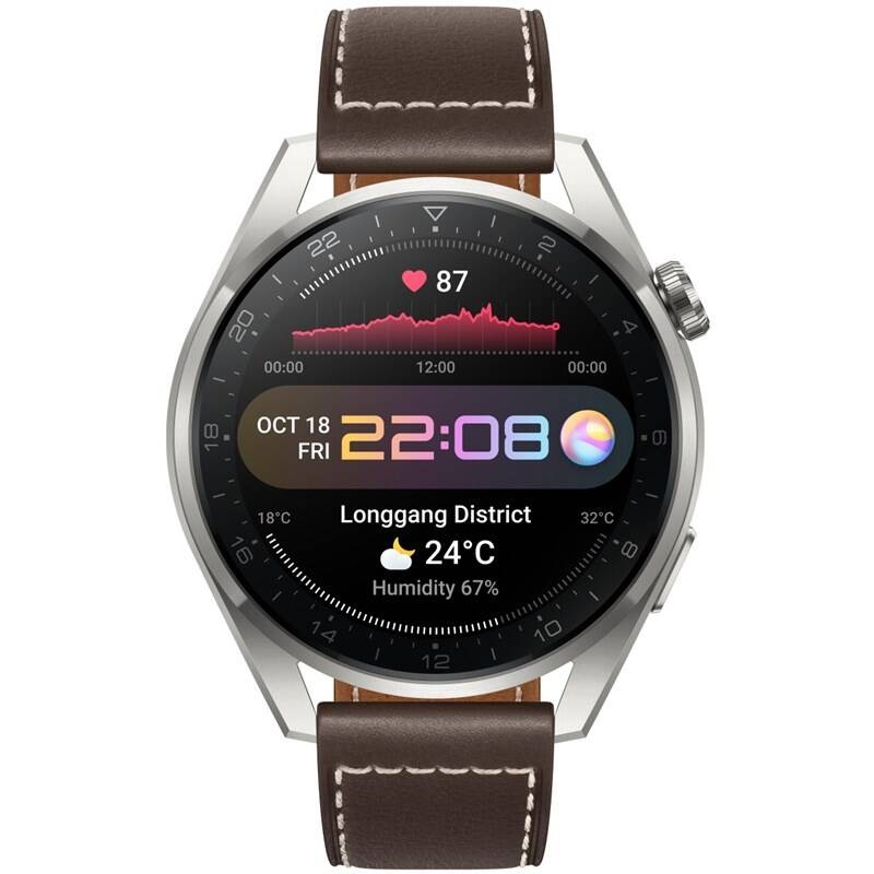 Inteligentné hodinky Huawei Watch 3 Pro - Brown Leather