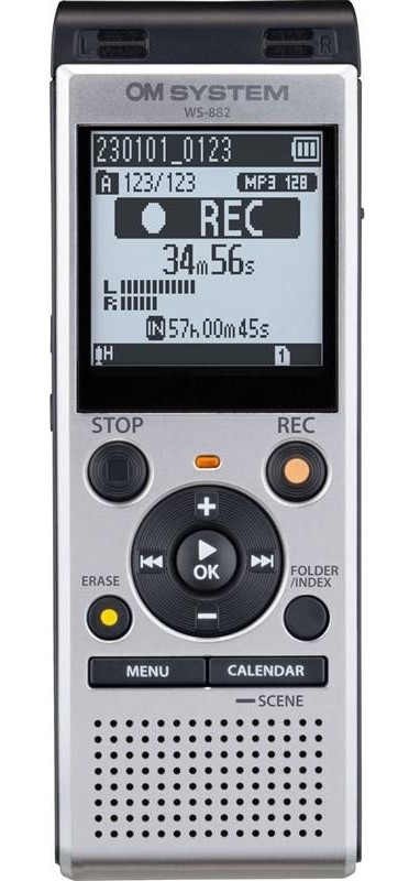 Diktafón OM SYSTEM WS-882 strieborný