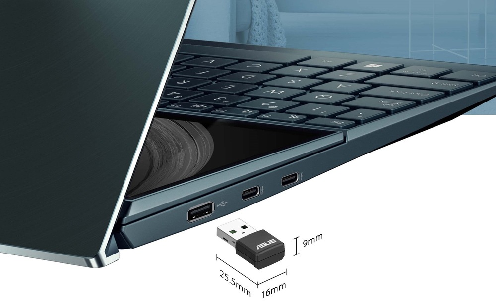 Wi-Fi adaptér Asus USB-AX55 Nano, AX1800 čierne