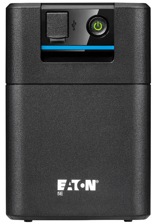 Záložný zdroj Eaton UPS 5E 900 USB FR G2, Line-interaktívna, Tower, 900VA/480W, výstup 2x FR (CZ), USB, bez ventilátora čierny