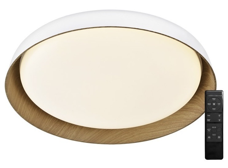 LED stropné svietidlo Top Light Satellite 40B RC, 36W, 3600lm, 43cm, s diaľkovým ovládačom, stmievanie, teplá/neutrálna/studená biela biele/hnedé