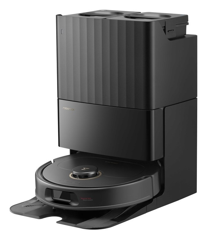 Robotický vysávač so stanicou Roborock Qrevo C Pro Black, čierna farba.