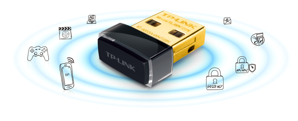Wi-Fi adaptér TP-Link TL-WN725N čierny