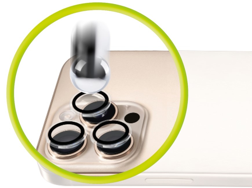 Ochranné sklo šošovky fotoaparátu Mobile Origin Easy Lens Guards na Apple iPhone 16e/17e priehľadné Tvrdené sklo Mobile Origin Easy Lens Guards na Apple iPhone 16e - priehľadné