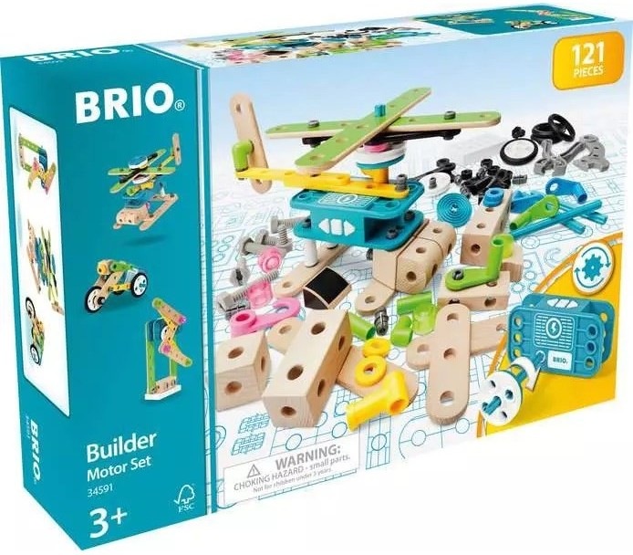 Stavebnica Brio Builder Sada s motorom
