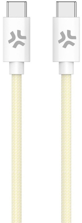 Kábel Celly USB-C/USB-C, opletený (bavlnený) s výkonom 60 W a dĺžkou 1,5 m