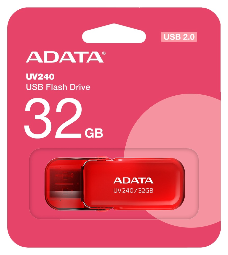 Flash USB ADATA Dash Drive UV240 32GB USB 2.0 má viečko so šikovným odklápacím mechanizmom