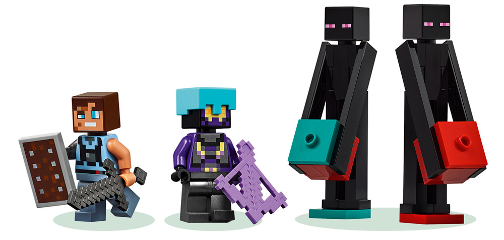 Stavebnica LEGO® Minecraft® 21279 Endermanova veža Model z 867 dielikov LEGO je možné stavať, vystavovať aj znovu prestavovať, pričom pomáha aplikácia LEGO Builder.