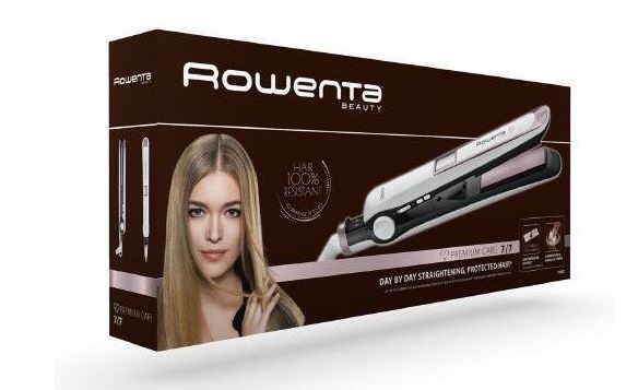 Žehlička na vlasy Rowenta Premium Care SF7460F0 biela/ružová/zlatá
