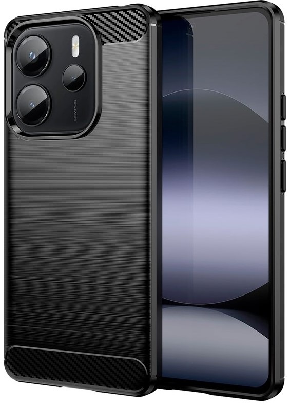 Kryt na mobil WG Carbon na Xiaomi Redmi Note 14 4G - čierny
