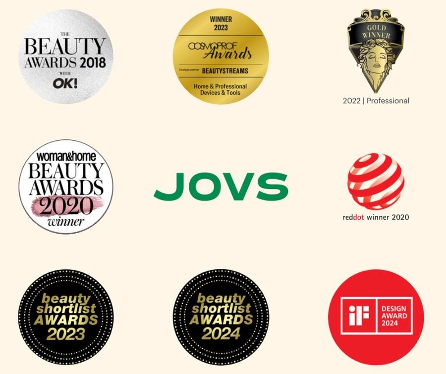 Svetelné očné náplasti JOVS JF1 čierna/biela Svetelné očné náplasti JOVS JF1 ocenenia a certifikácie