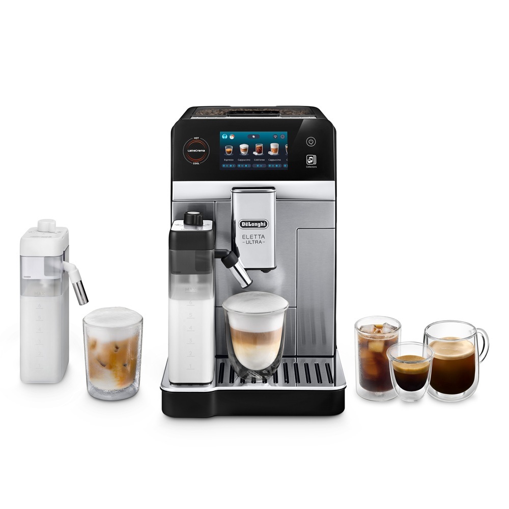 Automatický kávovar De'Longhi Eletta Ultra ECAM 470.85.MB čierne/nerez Automatický kávovar De'Longhi ECAM Eletta Ultra s veľkým displejom