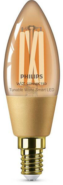 Inteligentná žiarovka Philips Smart LED Smart LED 4,9 W, E14, jantárové sklo, Tunable White
