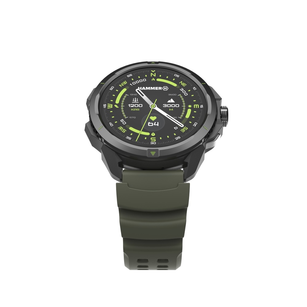 Inteligentné hodinky myPhone Hammer Watch 2 čierne/zelené