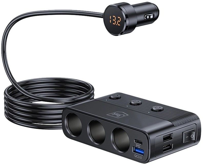 Adaptér do auta 3mk Car Power Splitter s celkovým výkonom 120 W