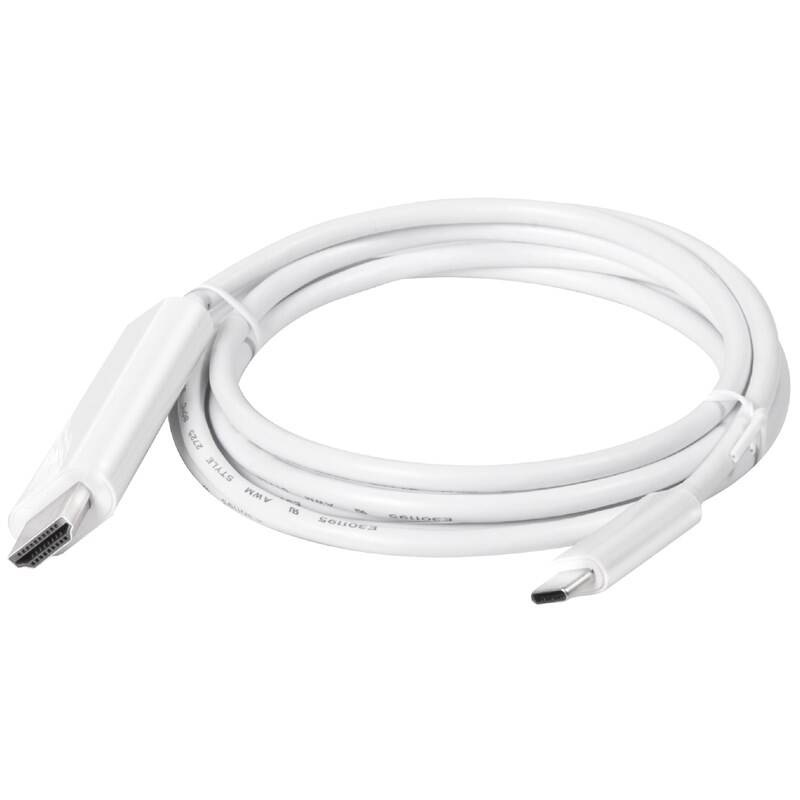 Kábel Club3D USB-C/HDMI 2.0 4K60Hz, UHD, 1,8m biely