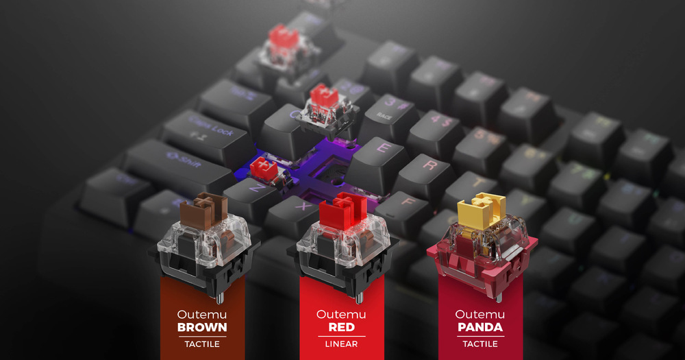 Klávesnica Genesis THOR 230, TKL, RGB, Outemu Brown, US layout biela Genesis THOR 230 TKL RGB Outemu Brown US (NKG-2080)