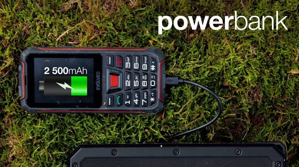 Mobilný telefón Evolveo StrongPhone W4 čierny/červený Mobilný telefón Evolveo StrongPhone W4 čierny/červený