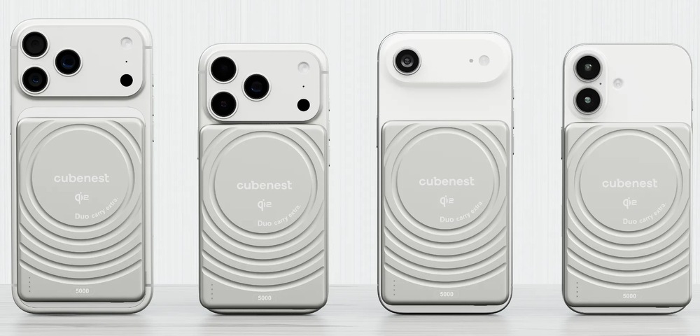 Powerbank Cubenest SlimDual MagSafe Qi2 5000 mAh strieborná