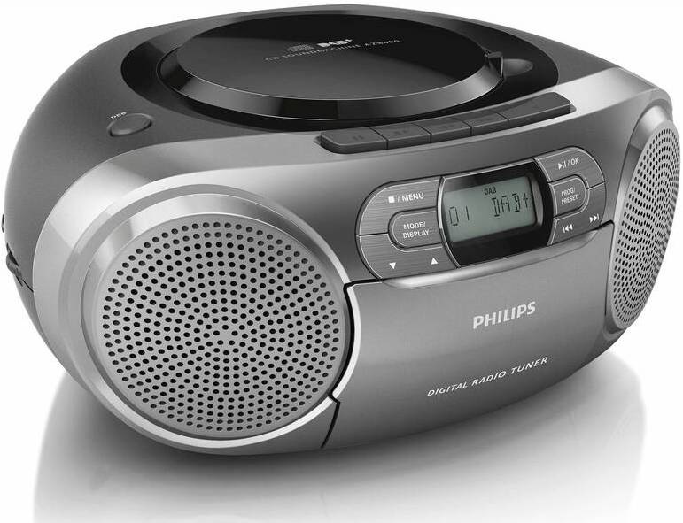 Rádiomagnetofón s DAB+/CD Philips AZB600 sivý Rádiomagnetofón s DAB+/CD Philips AZB600 sivý