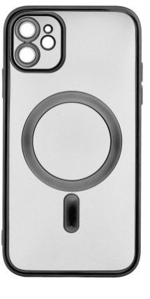 Kryt na mobil WG Magic Eye Magnet na Apple iPhone 11 čierny/priehľadný Kryt na mobil WG Magic Eye Magnet na Apple iPhone 11 v čierno-priehľadnej farbe