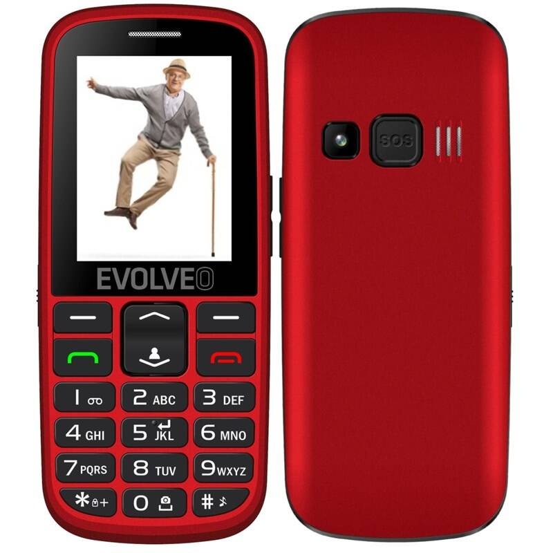 Mobilný telefón Evolveo EasyPhone EG pro seniory červený