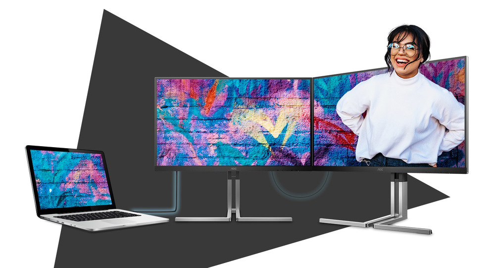 Monitor AOC Q27U3CV čierny/strieborný Monitor AOC Q27U3CV čierny/strieborný
