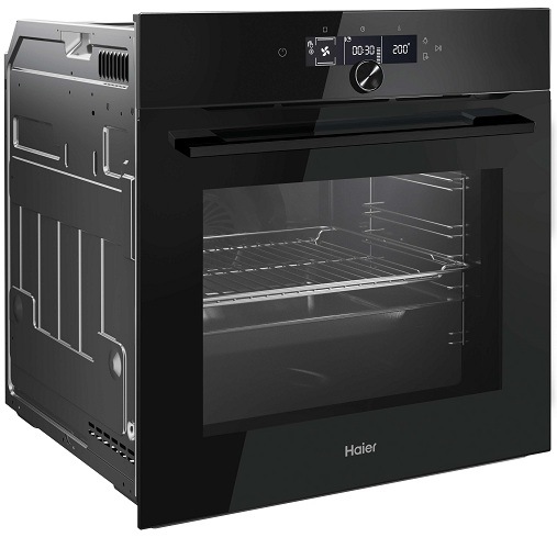 Rúra Haier HWO60SM2FK3BH čierna/sklo vstavaná rúra haier HWO60SM2FK3BH mierne z boku