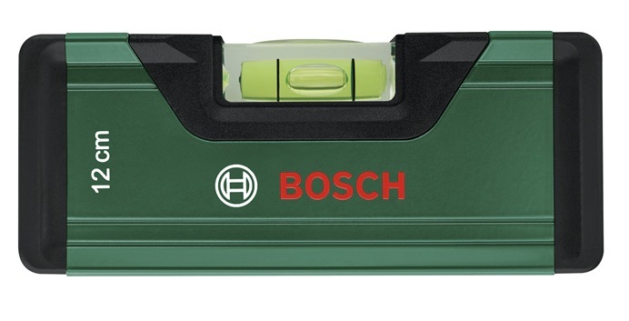 Vodováha Bosch s dĺžkou 12 cm, presnosť merania 0,05 mm/m
