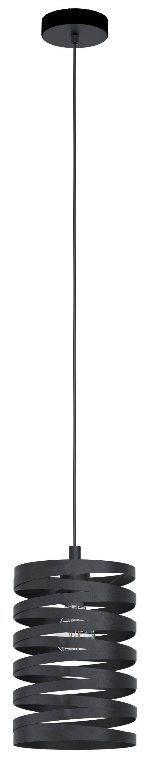 Závesné svietidlo Eglo Cremella, 18 cm - čierne