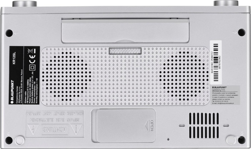 Rádioprijímač Blaupunkt KR12SL strieborný Kuchynské rádio Blaupunkt KR12SL, strieborné