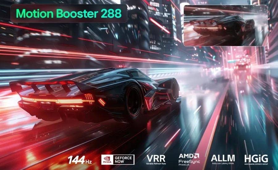 Televízor LG 86QNED85B6B Hranie je plynulé vďaka 144 Hz, VRR a FreeSync Premium bez trhania aj v rýchlych akčných scénach.