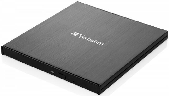 Externá DVD napaľovačka Verbatim CD/DVD Slimline USB-C + Nero čierna