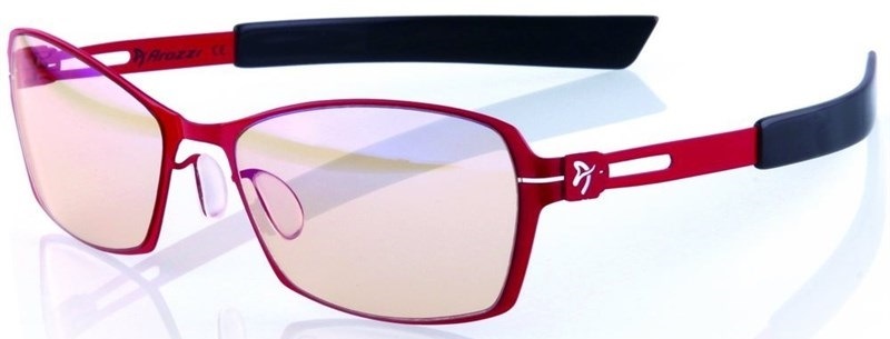 Počítačové okuliare Arozzi VISIONE VX-500, jantárové sklá čierne/červené