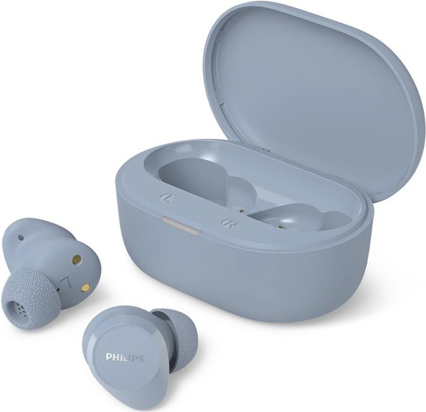 Slúchadlá Philips TAT1300LB/00 svetlo modrá TWS slúchadlá Philips s nabíjacím puzdrom