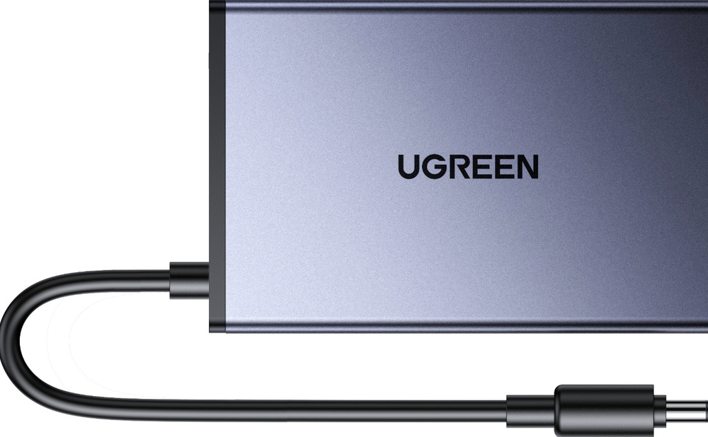 Záložný zdroj UGREEN 45615 NAS UPS 120W DC (záložné napájanie pro NAS) sivé Detail záložného zdroja UGREEN 45615 NAS UPS 120W DC s integrovaným napájacím káblom