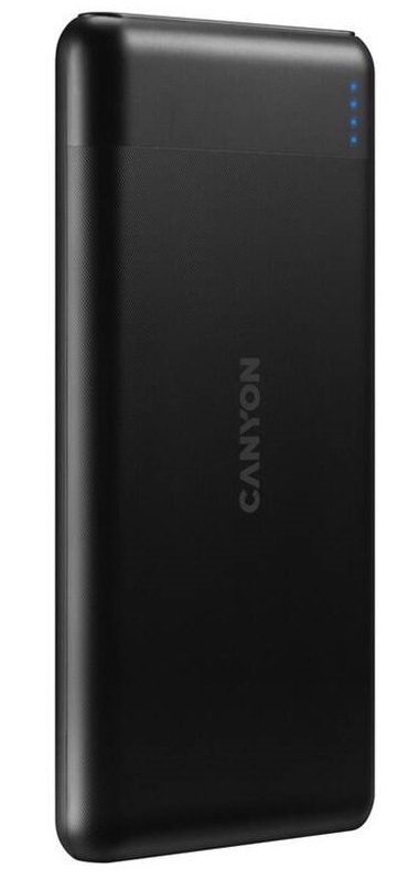 Powerbank Canyon PB-10007B, 10000 mAh, QC 3.0, USB-C PD 18W čierna