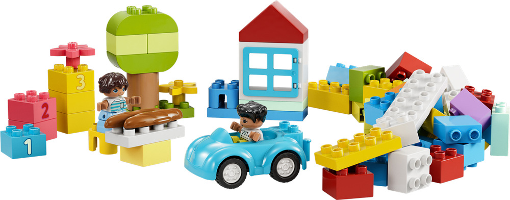Stavebnica LEGO® DUPLO® 10913 Box s kostkami 65 farebných dielikov a veľké kocky pre malé rúčky umožnia deťom tvoriť vlastné modely podľa fantázie