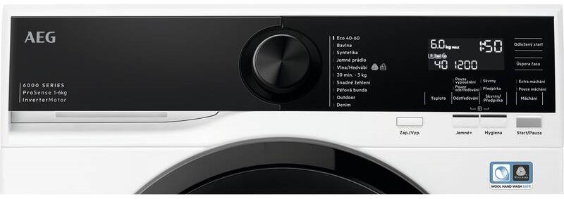 Práčka AEG ProSense™ 6000 LSR6E26DC, úzka, biela