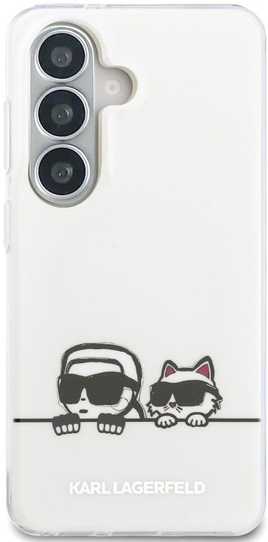 Kryt pre mobil Karl Lagerfeld IML K&CH Peekaboo Logo Magnetic pre Samsung Galaxy S26+ v bielom dizajne