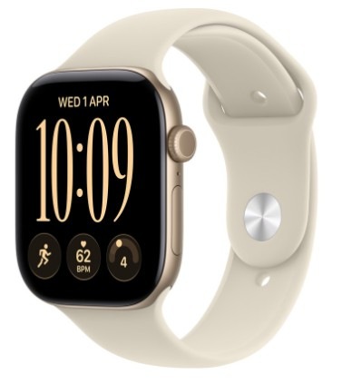 Inteligentné hodinky Apple Watch Series 12 GPS + Cellular 42 mm svetlo zlatý hliník, pieskový športový remienok - S/M Chytré hodinky Apple Watch Series 12 GPS + Cellular 42 mm svetlo zlatý hliník, pieskový športový remienok - S/M