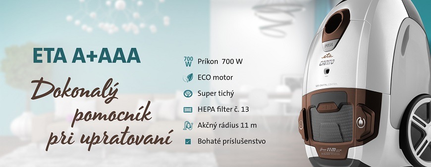 Podlahový vysávač ETA Canto II 3492 90020 biely/bronzový Podlahový vysávač ETA Canto II 3492 90020 biely/bronzový