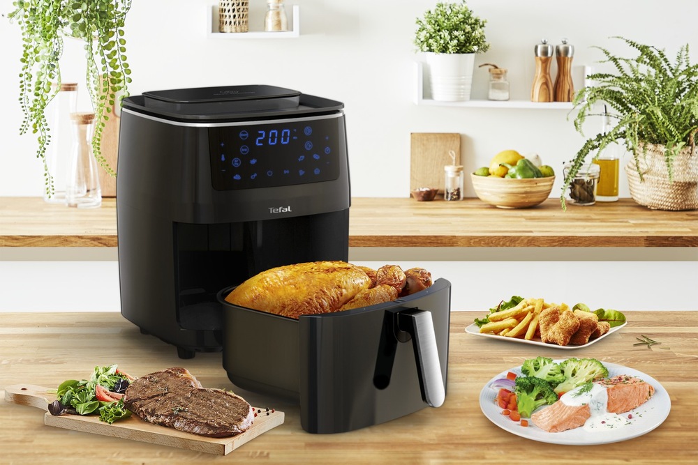 Fritéza teplovzdušná Tefal FW201815 Easy Fry & Steam 3v1 čierna Tefal FW201815 Easy Fry Grill & Steam