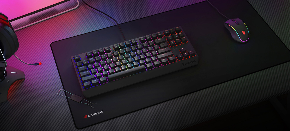 Klávesnica Genesis THOR 230, TKL, RGB, Outemu Red, US layout čierna Genesis THOR 230 TKL RGB Outemu Red US (NKG2077)