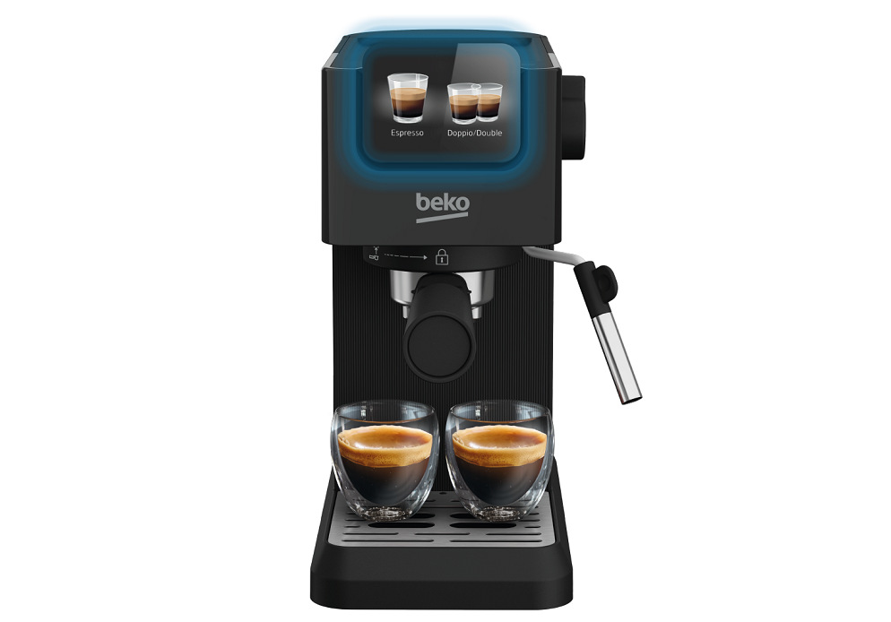 Pákový kávovar Beko Caffe experto CEP5302B čierny Pákový kávovar Espresso Beko CEP5302B, čierna, veľký dotykový displej
